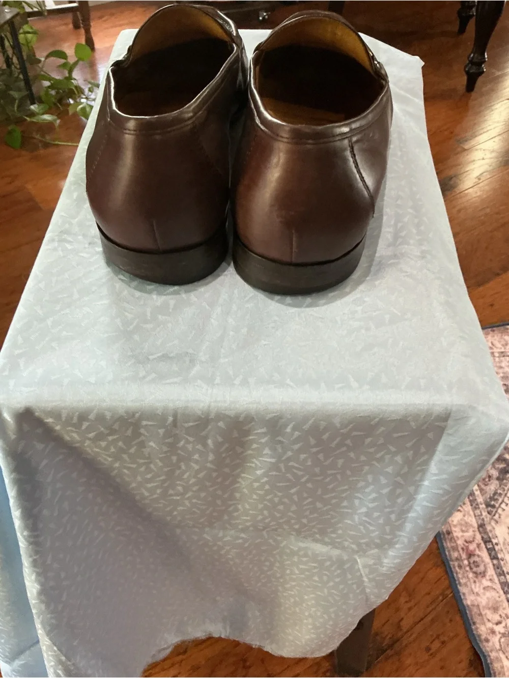 Cole Haan Brown Leather Bit Loafers with Gold Hardware
